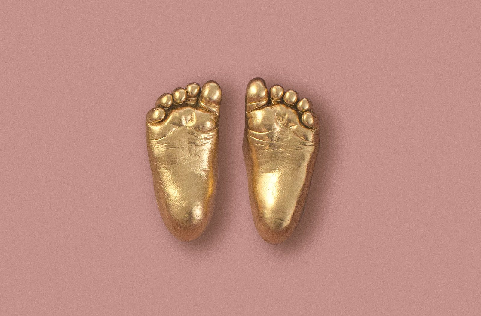 Gold baby feet casting